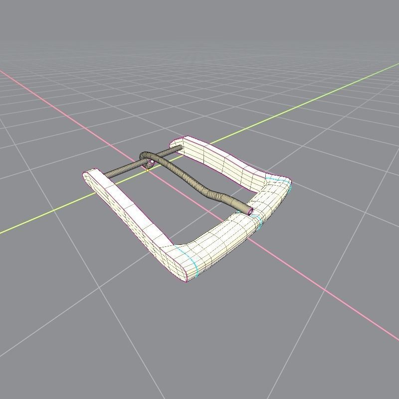 Brass Belt Buckle 3D model_5
