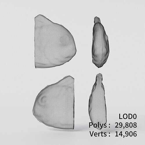 Cut Taiyaki 3D model Low-poly 3D model 3