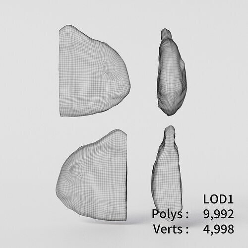 Cut Taiyaki 3D model Low-poly 3D model 7