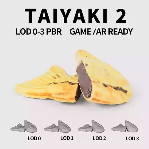 Cut Taiyaki 3D model