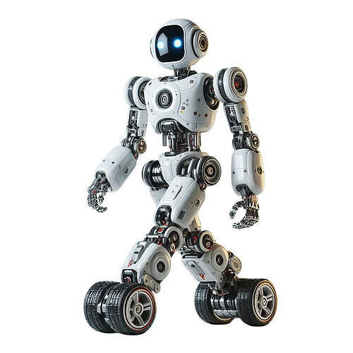 futuristic-skating-robot Free low-poly 3D model