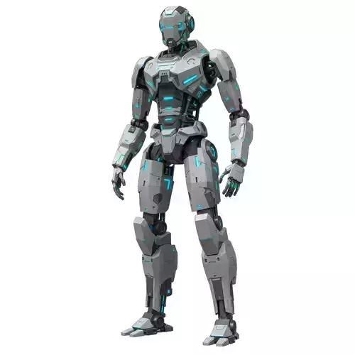 gray-metallic-robot-figure-with-glowing-blue