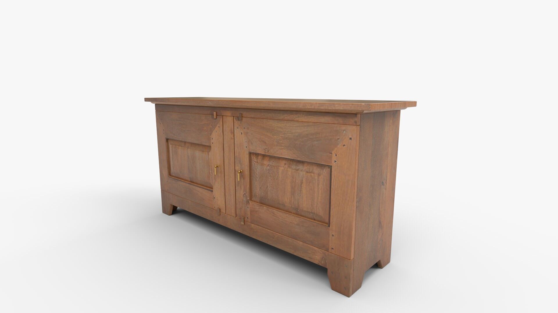 Basque Light Brown Buffet Crate 3D model_6