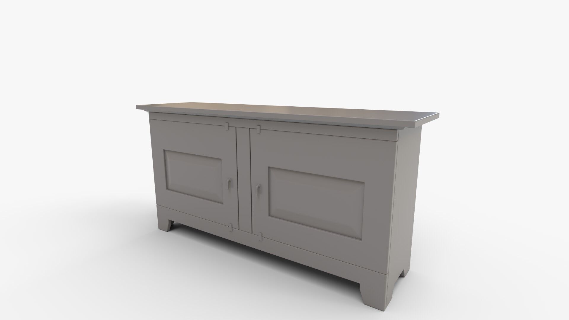Basque Light Brown Buffet Crate 3D model_10