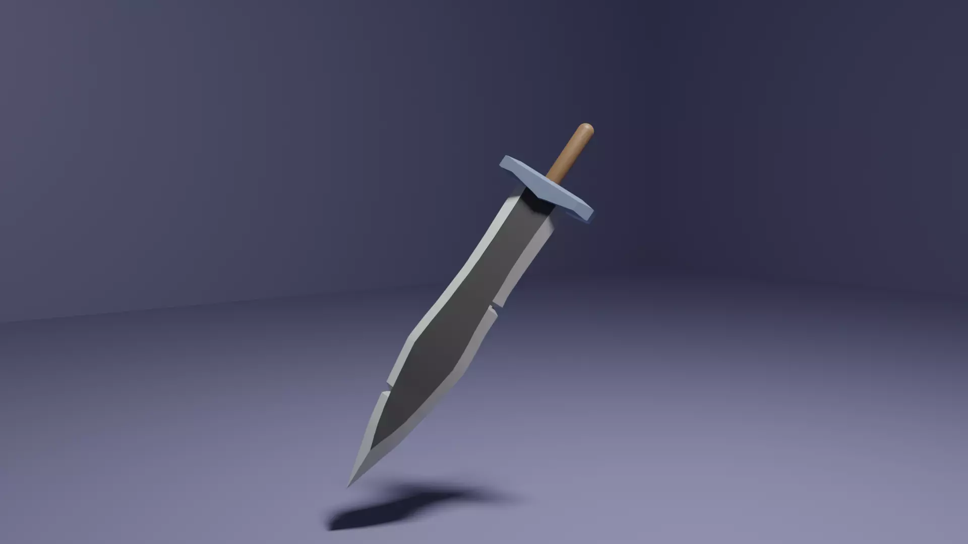 Low-Poly Fantasy Sword Free low-poly 3D model_0