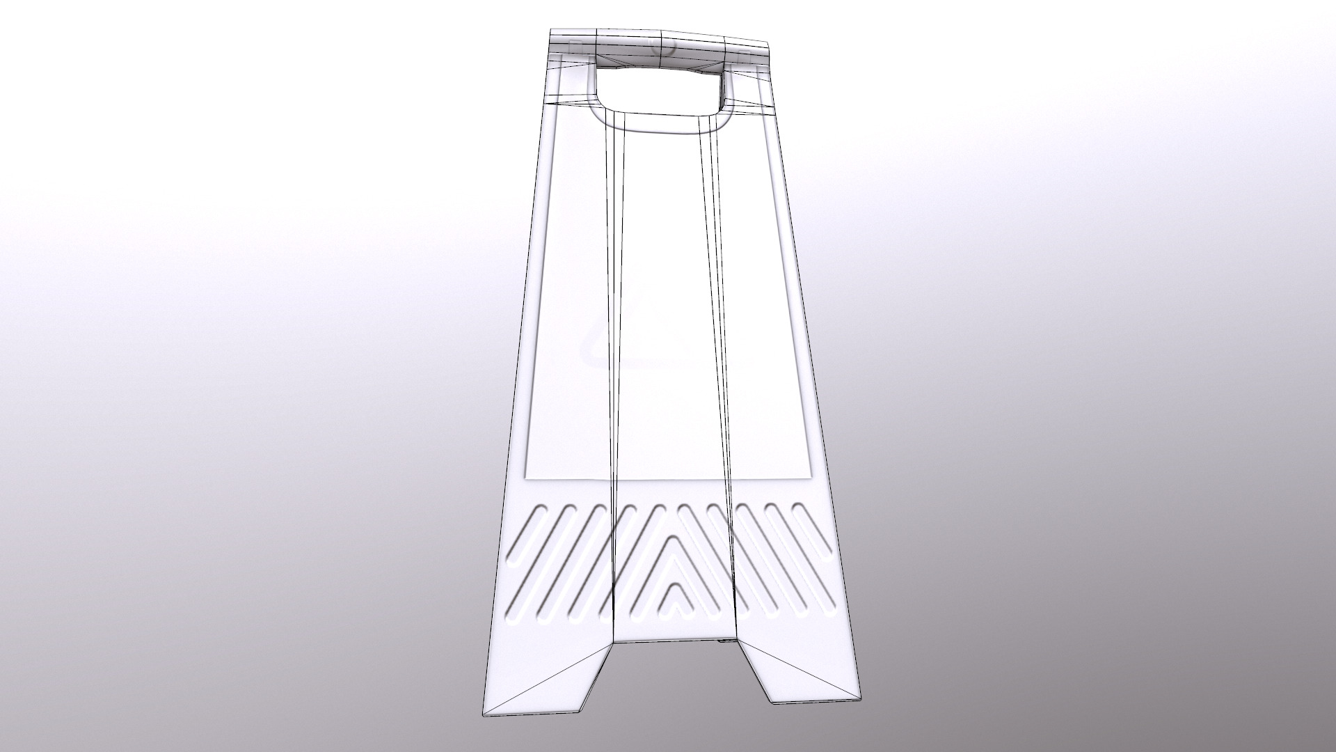 Caution Wet Floor Low Poly Low-poly 3D model_28