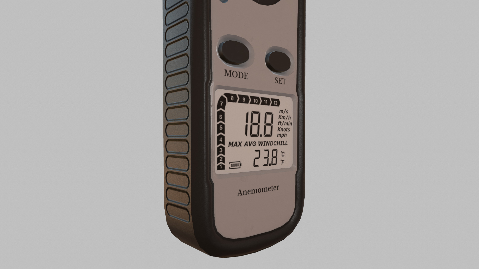Digital Anemometer Low Poly Low-poly 3D model_13