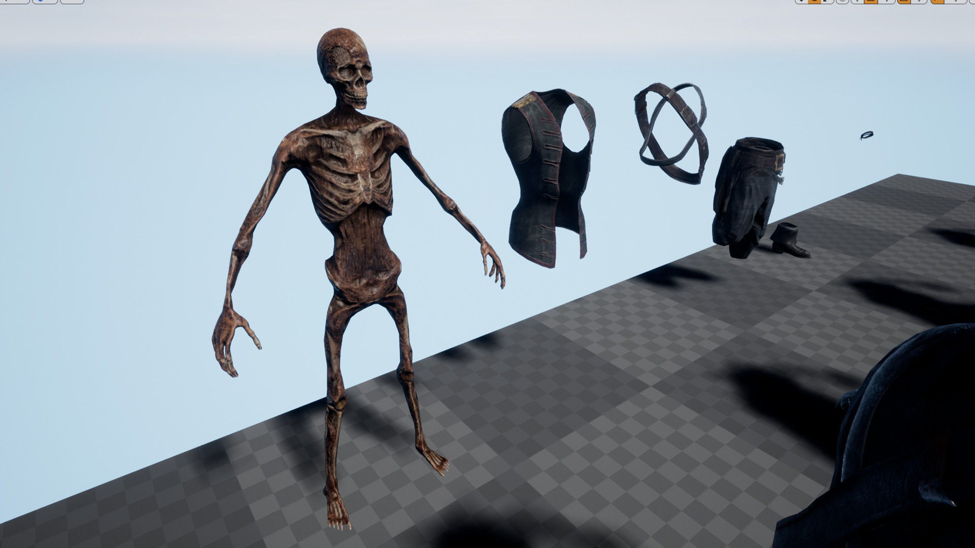 PIRATE SKELETON 7A Low-poly 3D model_16