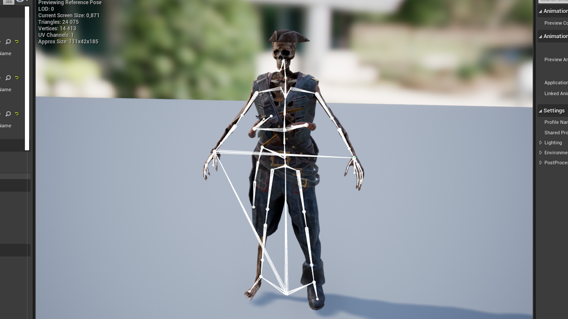 PIRATE SKELETON 7A Low-poly 3D model_14