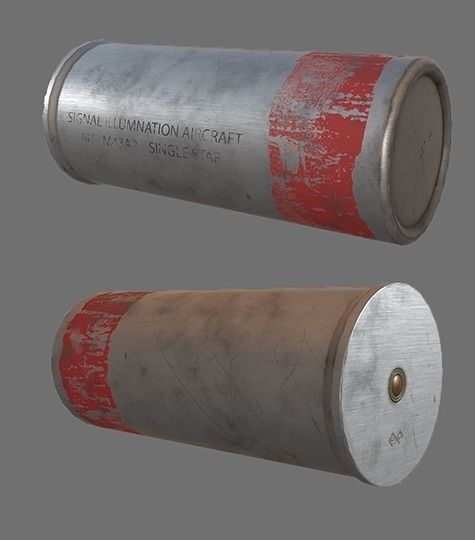 AN-M8 Flare Gun Model - Textures Low-poly 3D model_6