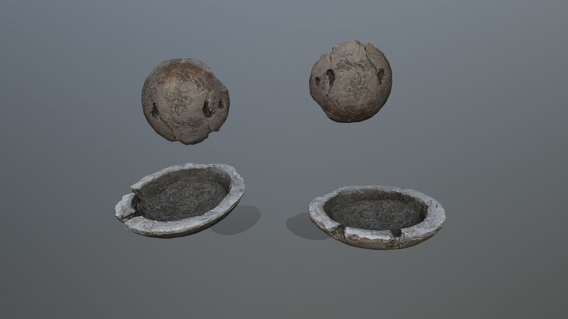 angel fountain Low-poly 3D model_5