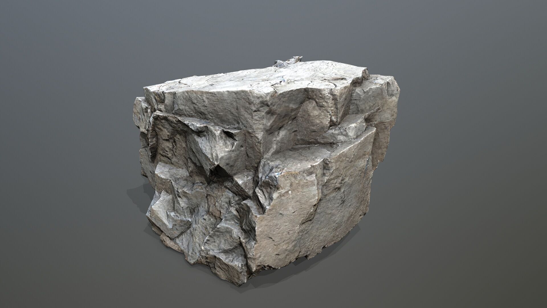cliff rocks Low-poly 3D model_2