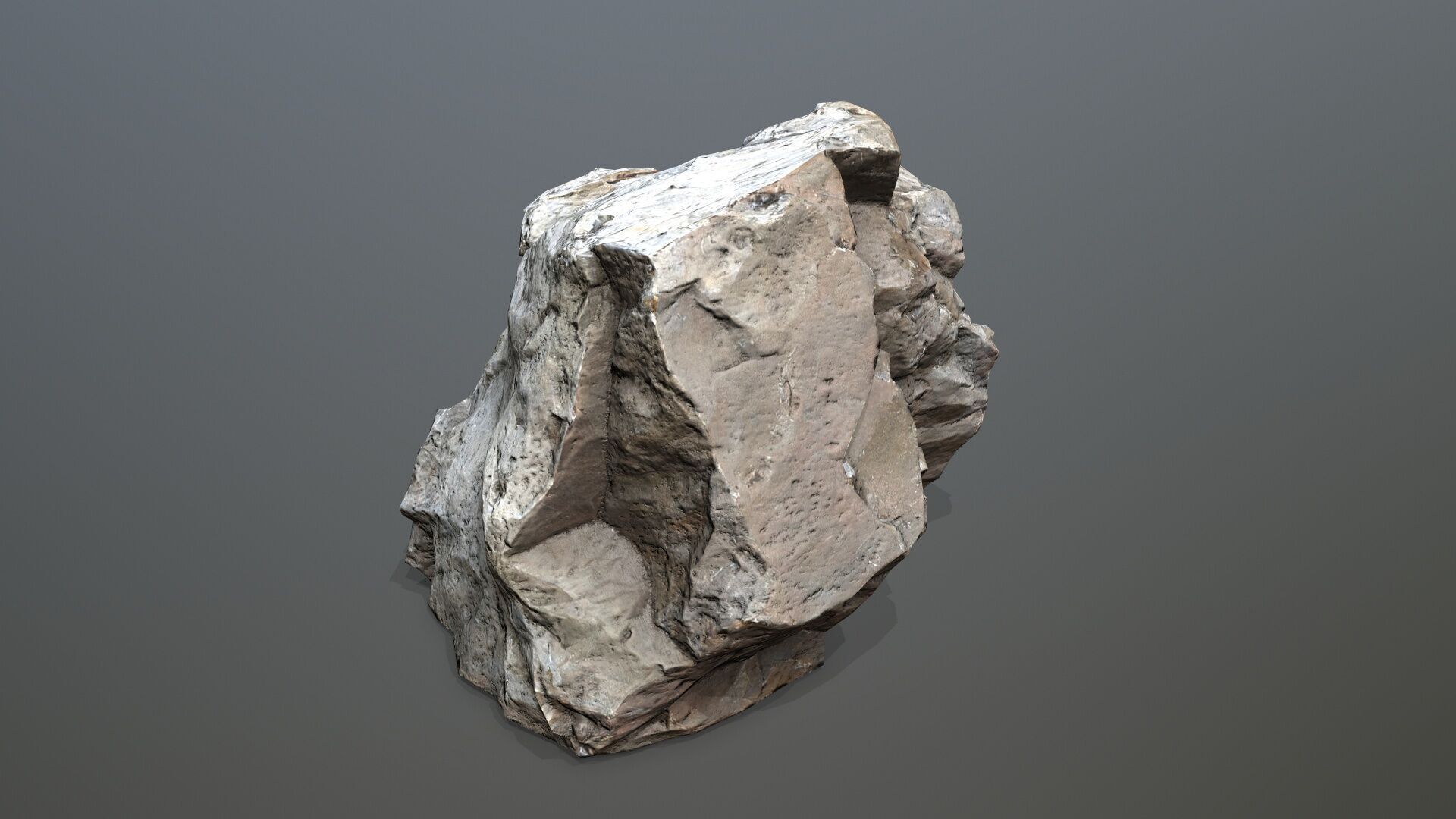 cliff rocks Low-poly 3D model_7