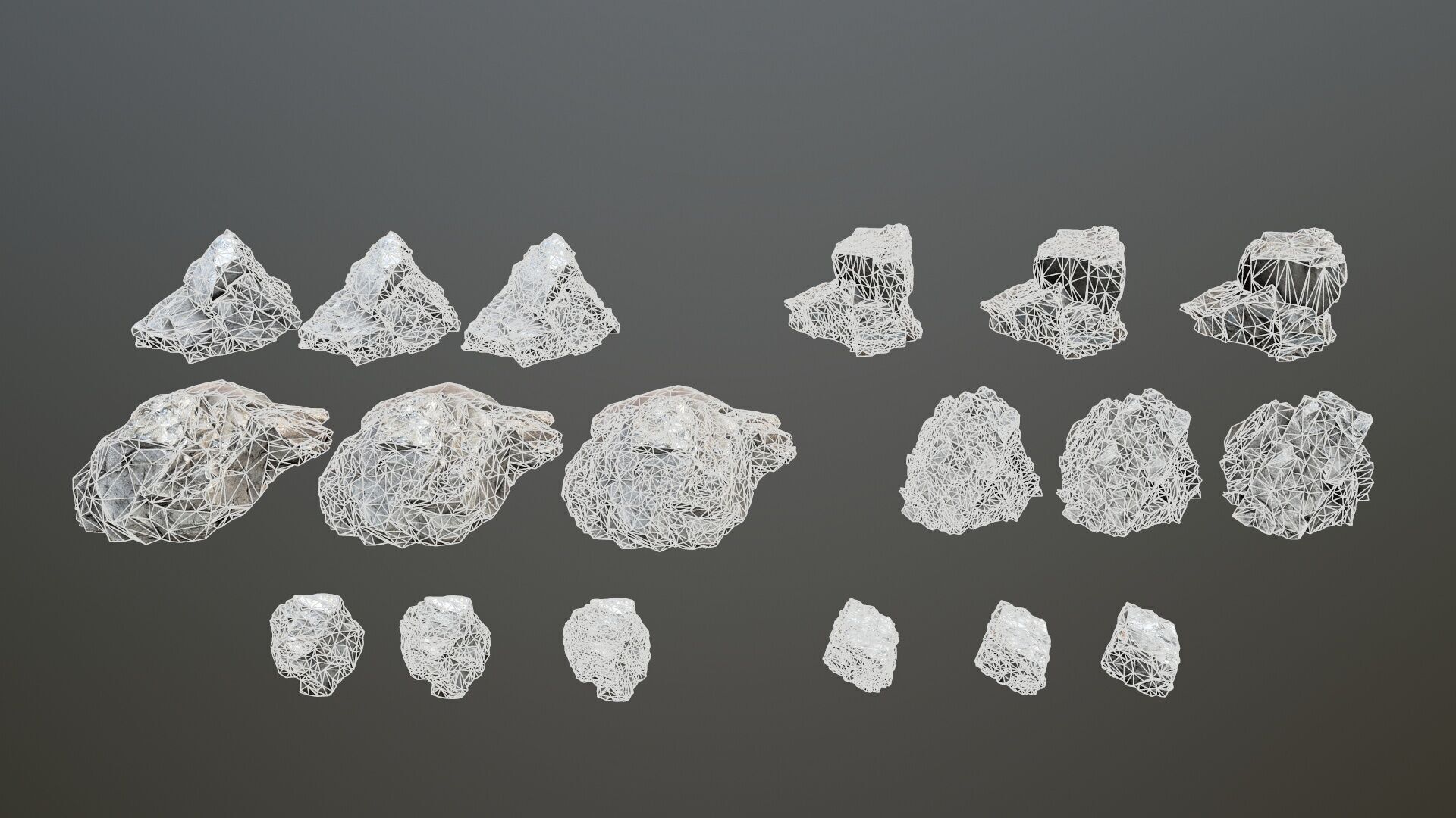 cliff rocks Low-poly 3D model_15
