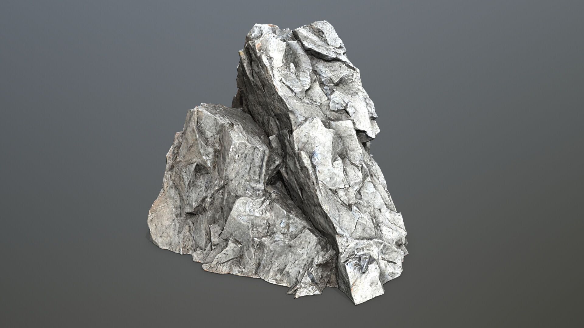 cliff rocks Low-poly 3D model_4