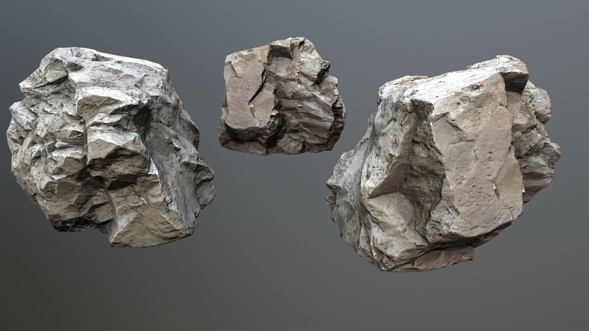 cliff rocks Low-poly 3D model_13