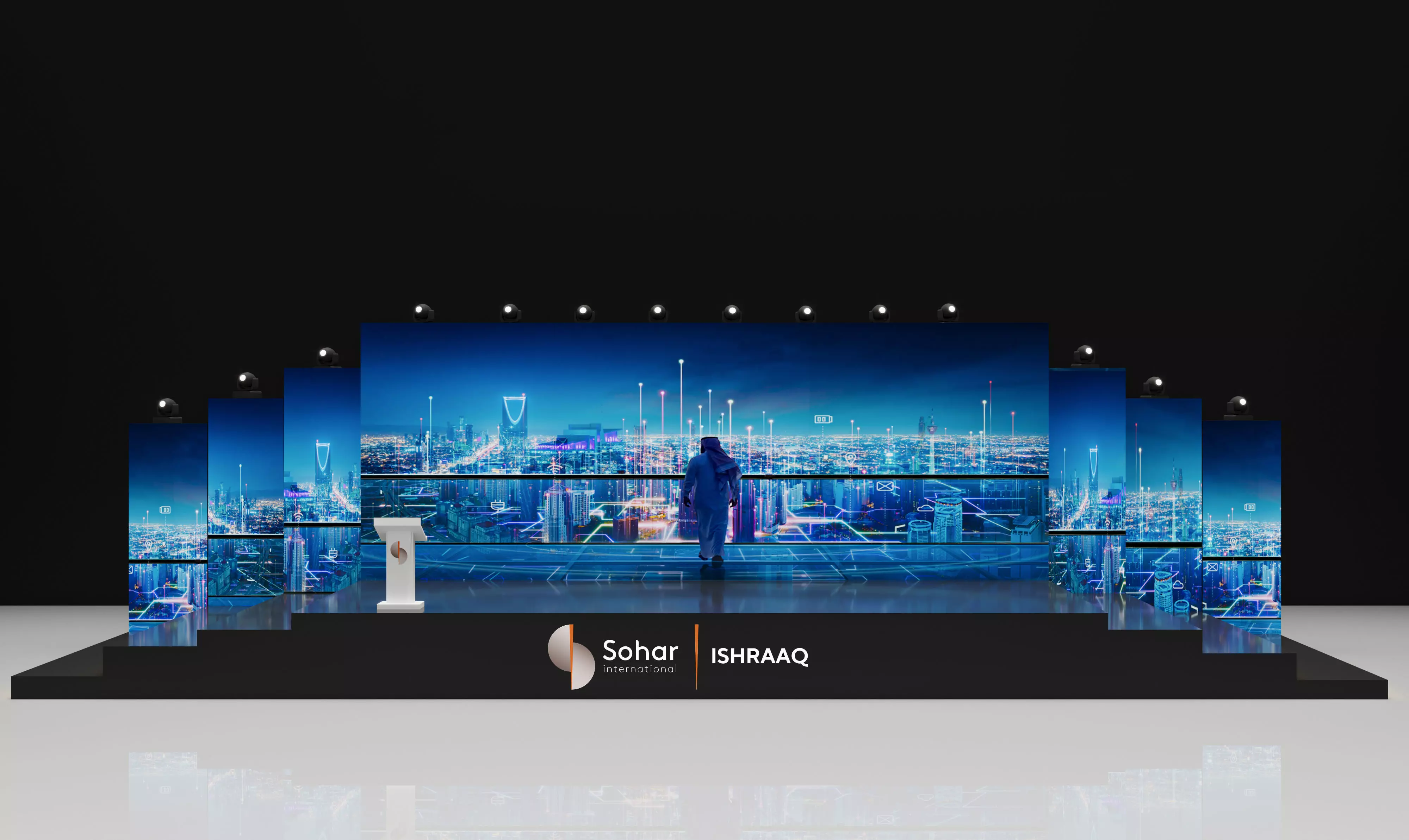 4 stage design withg booths 3D model