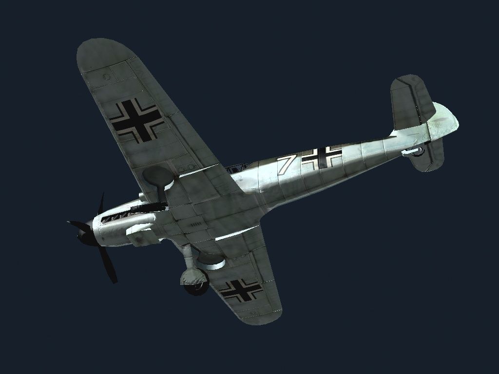 Bf-109G wwii bf fighter Low-poly 3D model_4