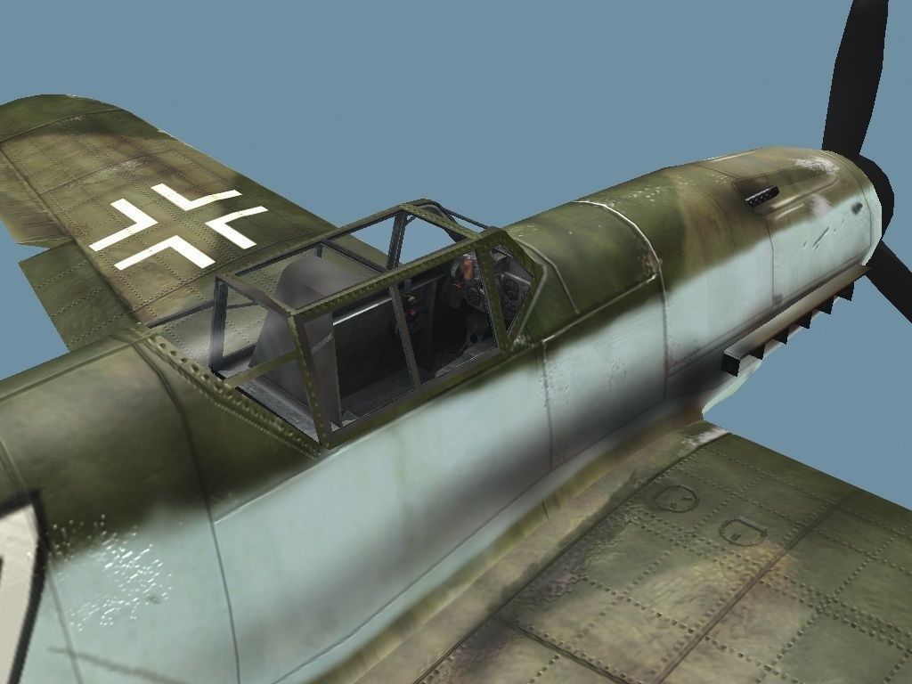Bf-109G wwii bf fighter Low-poly 3D model_6