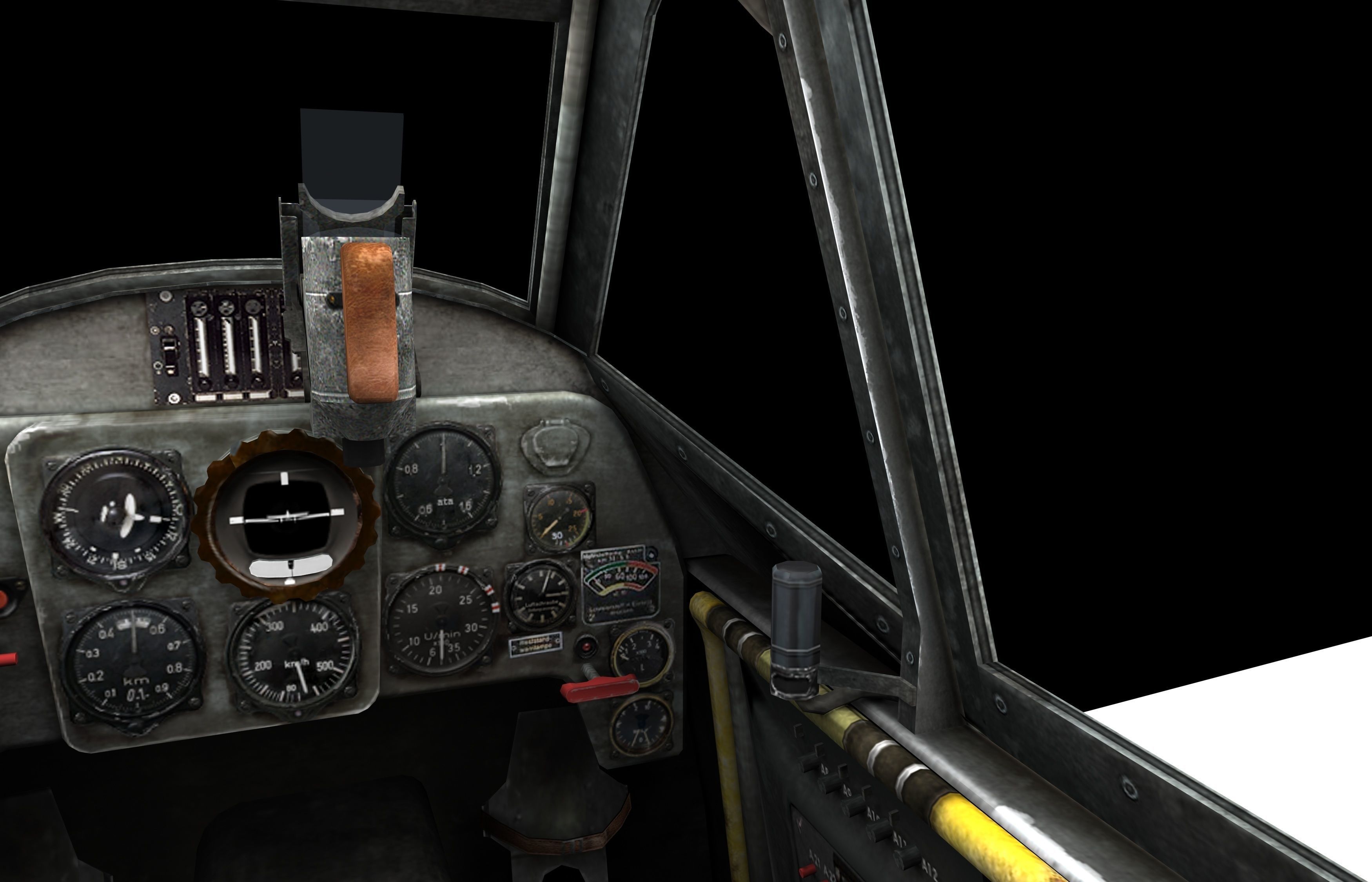 Bf-109G wwii bf fighter Low-poly 3D model_9
