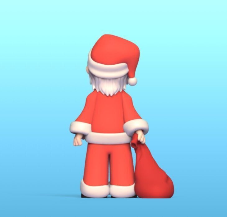 Standing Santa Claus 3D print model_4
