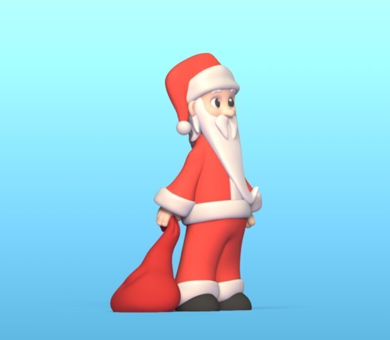 Standing Santa Claus 3D print model_2