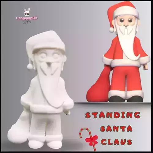 Standing Santa Claus 3D print model Standing Santa Claus 3D print model