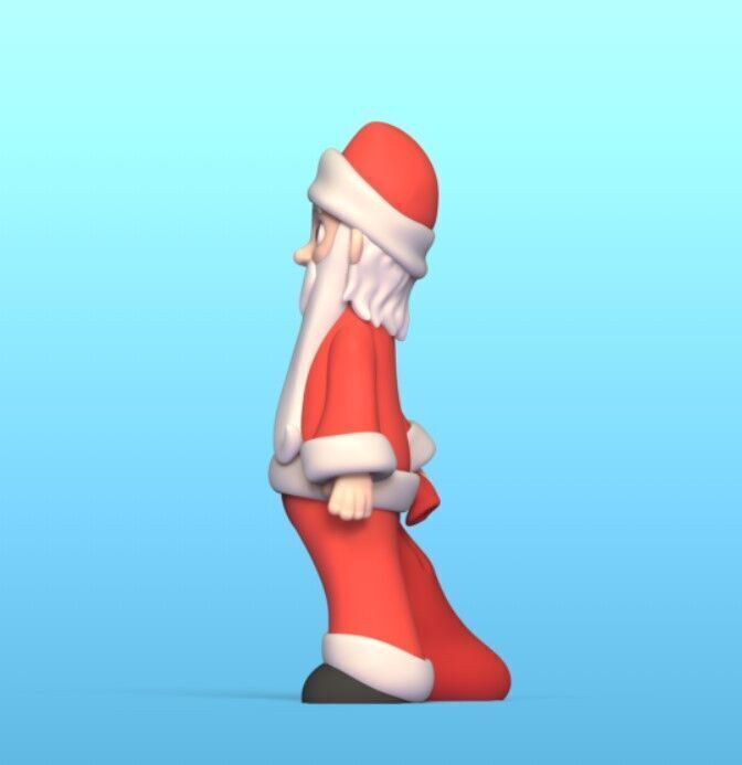 Standing Santa Claus 3D print model_3