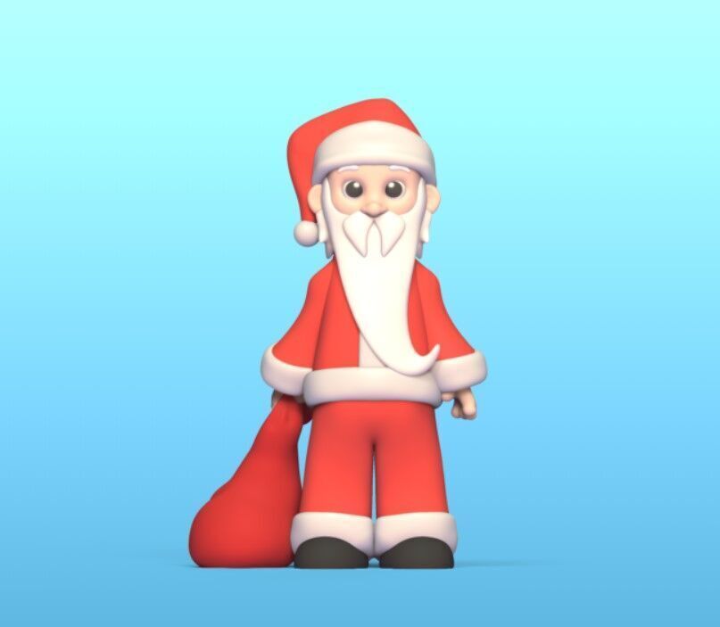 Standing Santa Claus 3D print model_1