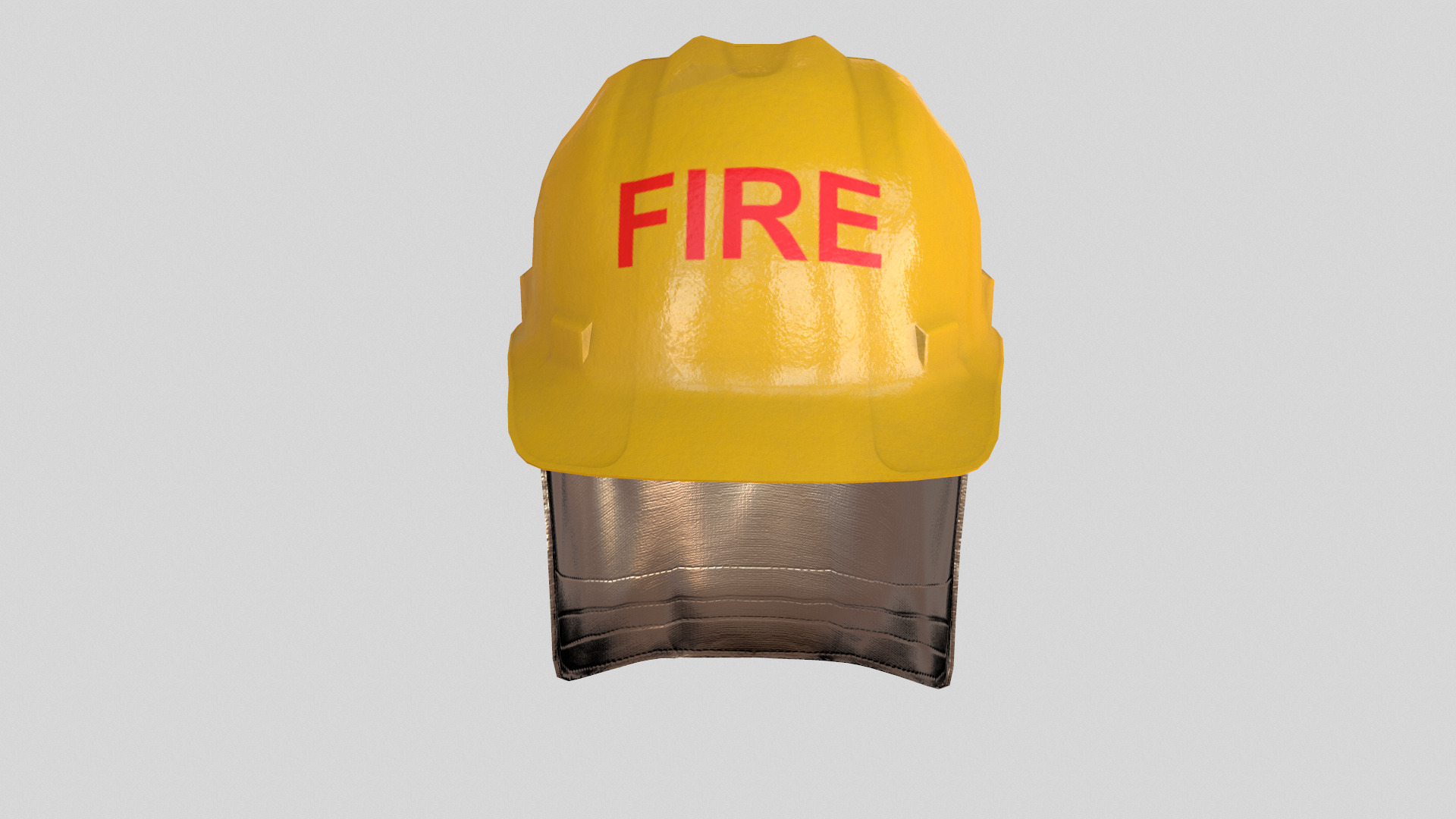 Fireman Safety Helmet Low Poly Low-poly 3D model_12