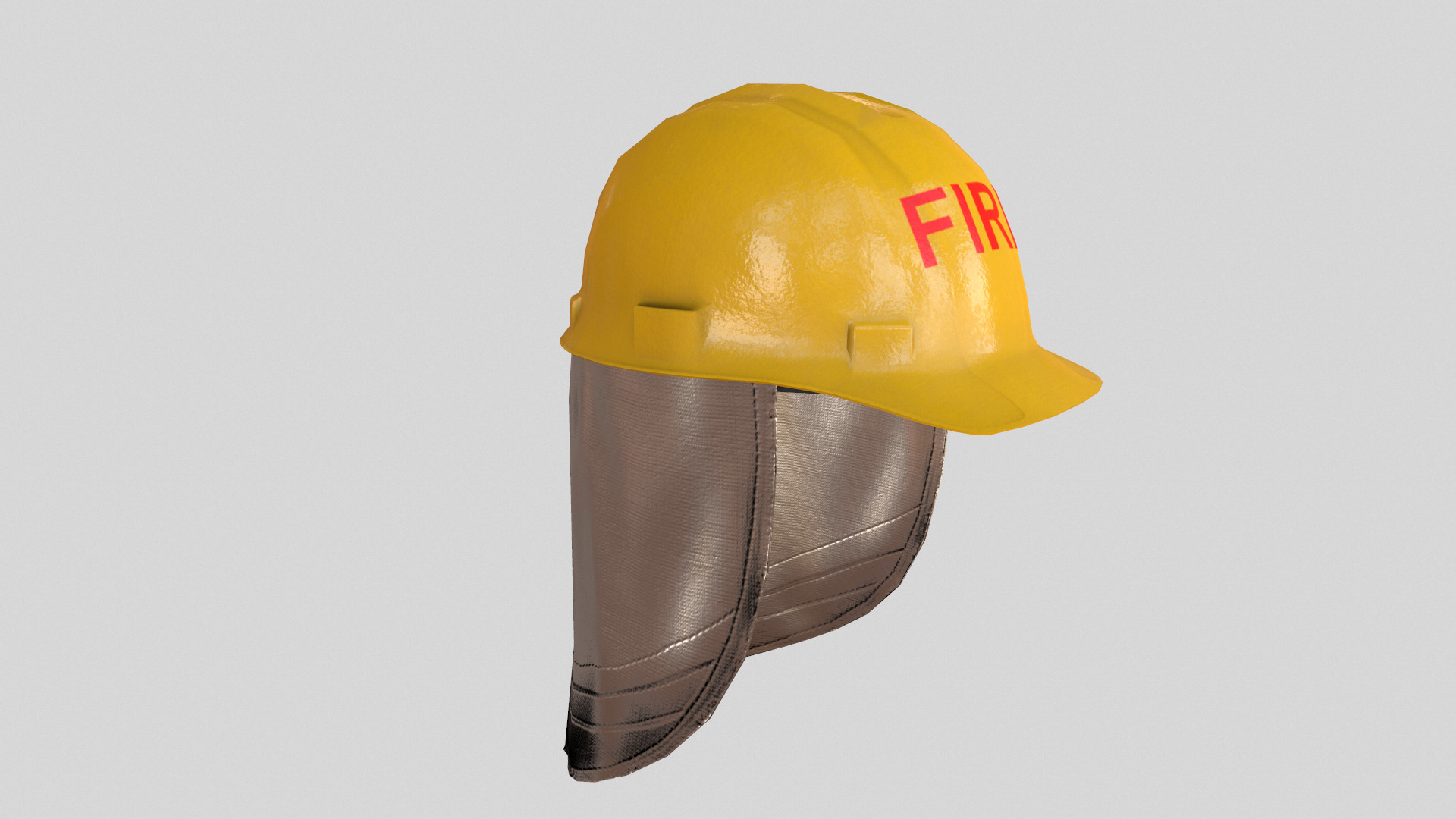 Fireman Safety Helmet Low Poly Low-poly 3D model_19