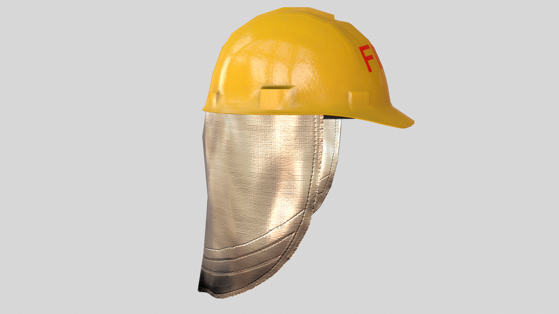 Fireman Safety Helmet Low Poly Low-poly 3D model_16