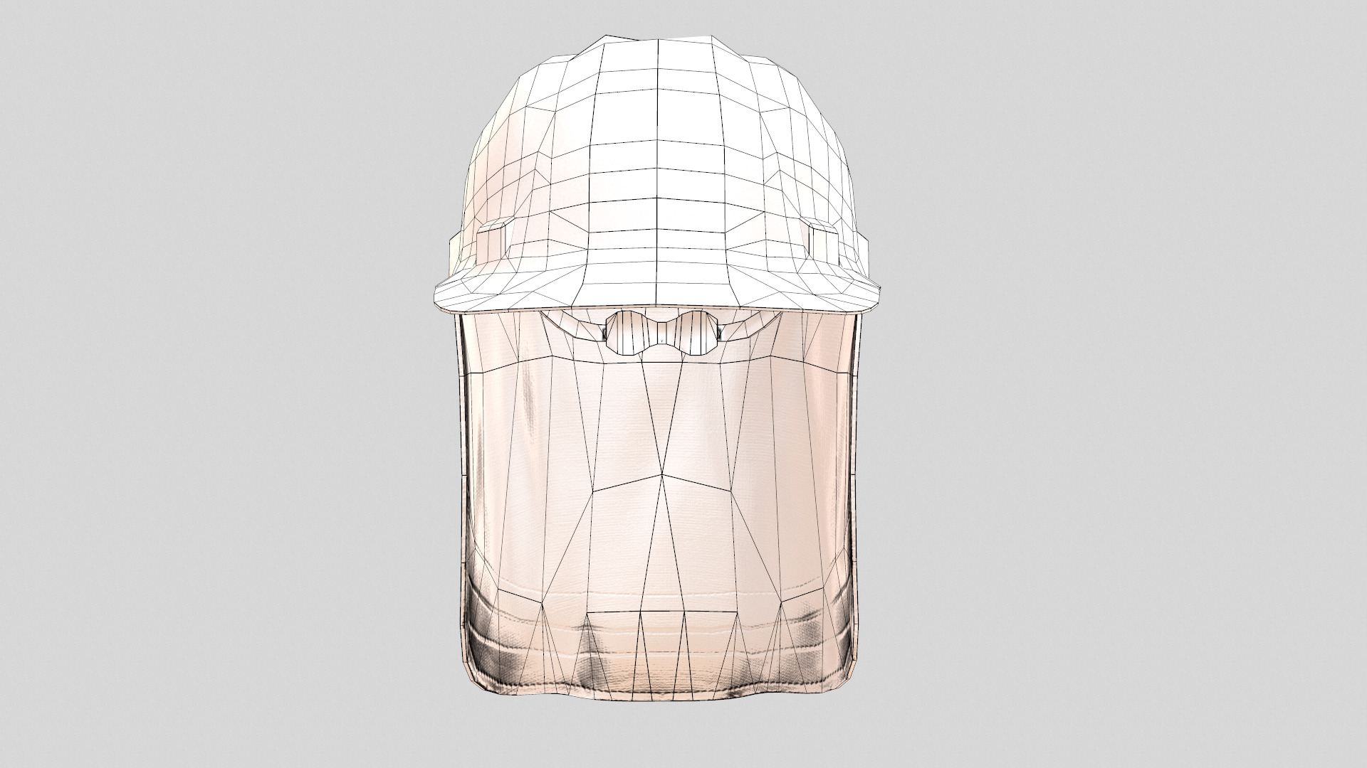 Fireman Safety Helmet Low Poly Low-poly 3D model_26