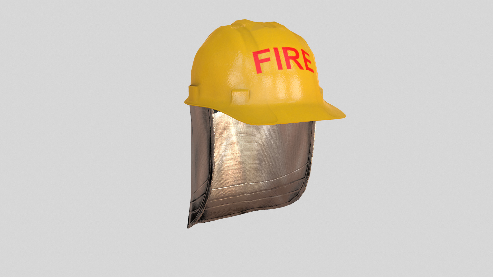 Fireman Safety Helmet Low Poly Low-poly 3D model_15