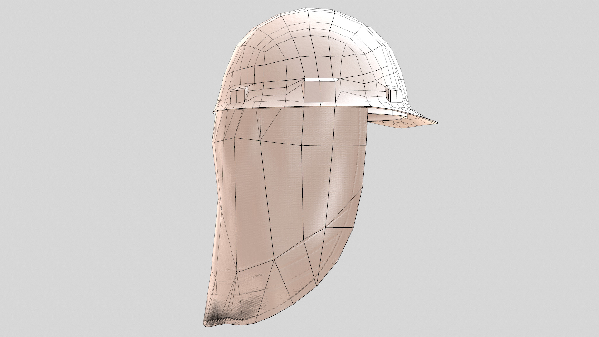 Fireman Safety Helmet Low Poly Low-poly 3D model_28