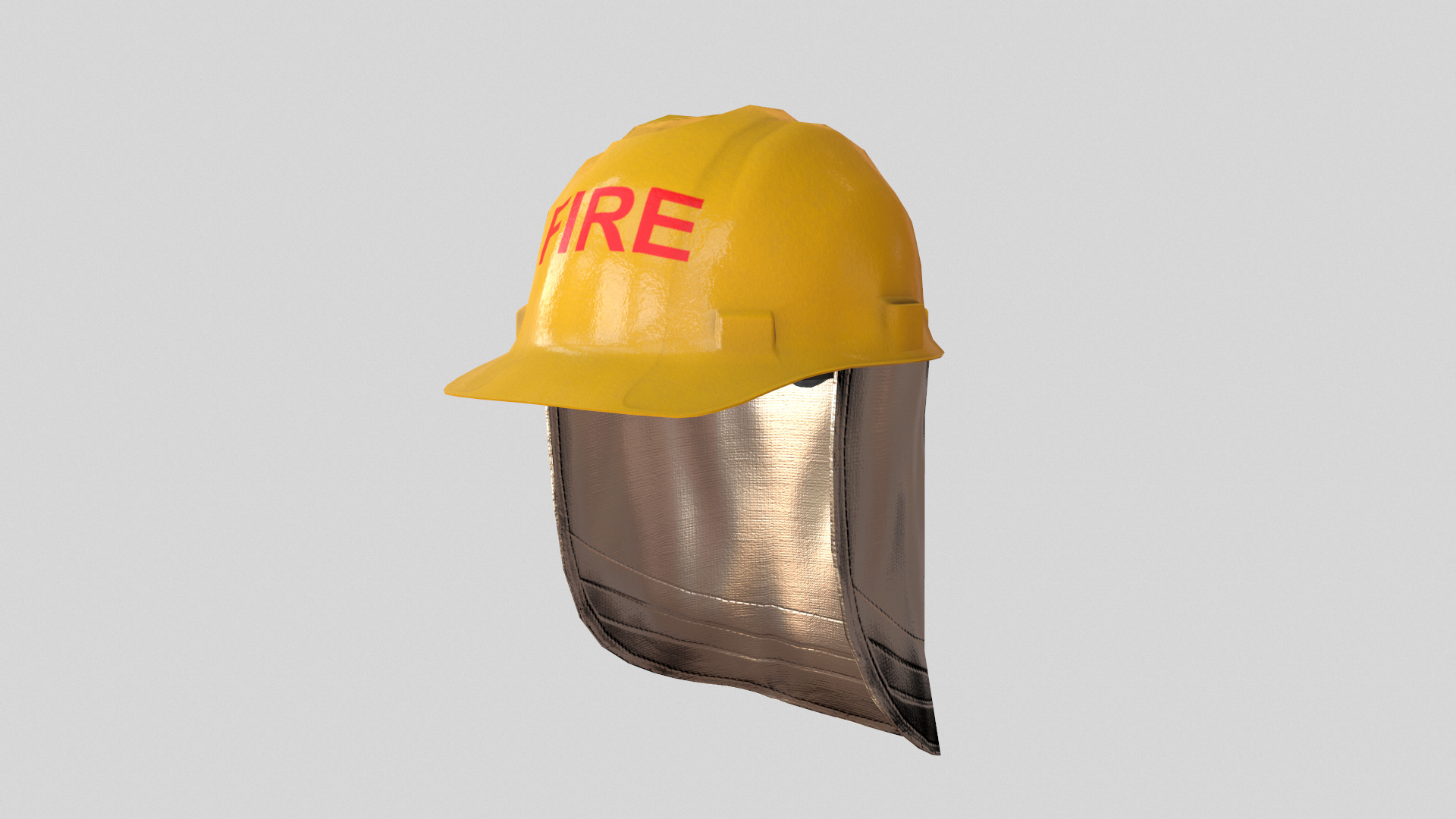 Fireman Safety Helmet Low Poly Low-poly 3D model_18