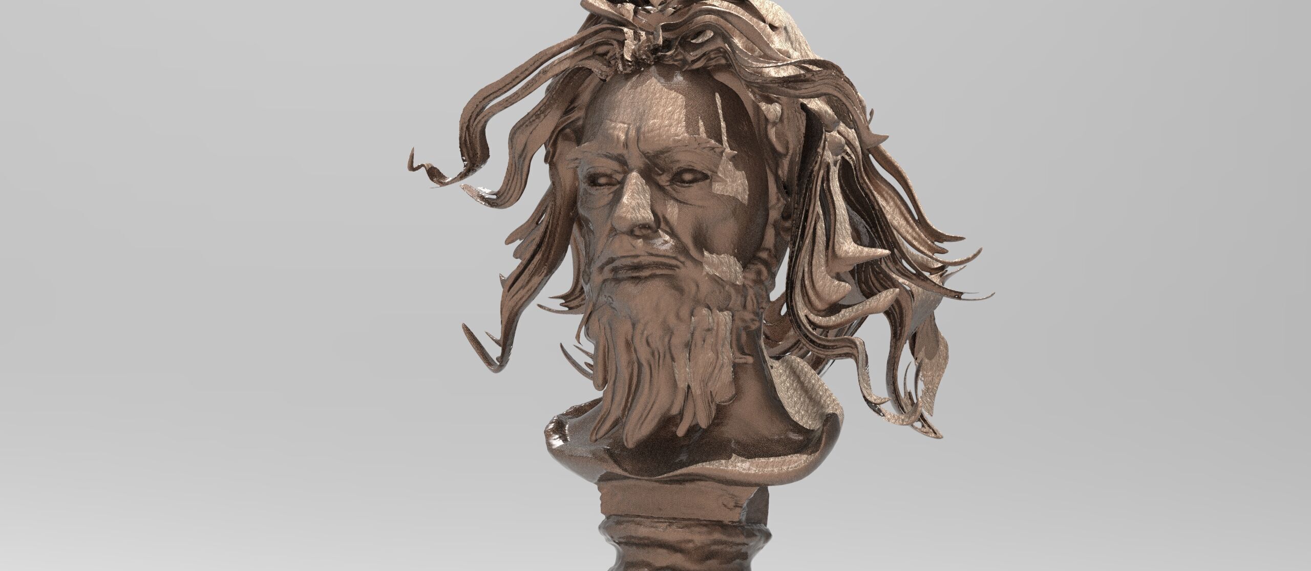 Zeus sculpture  3D model_2