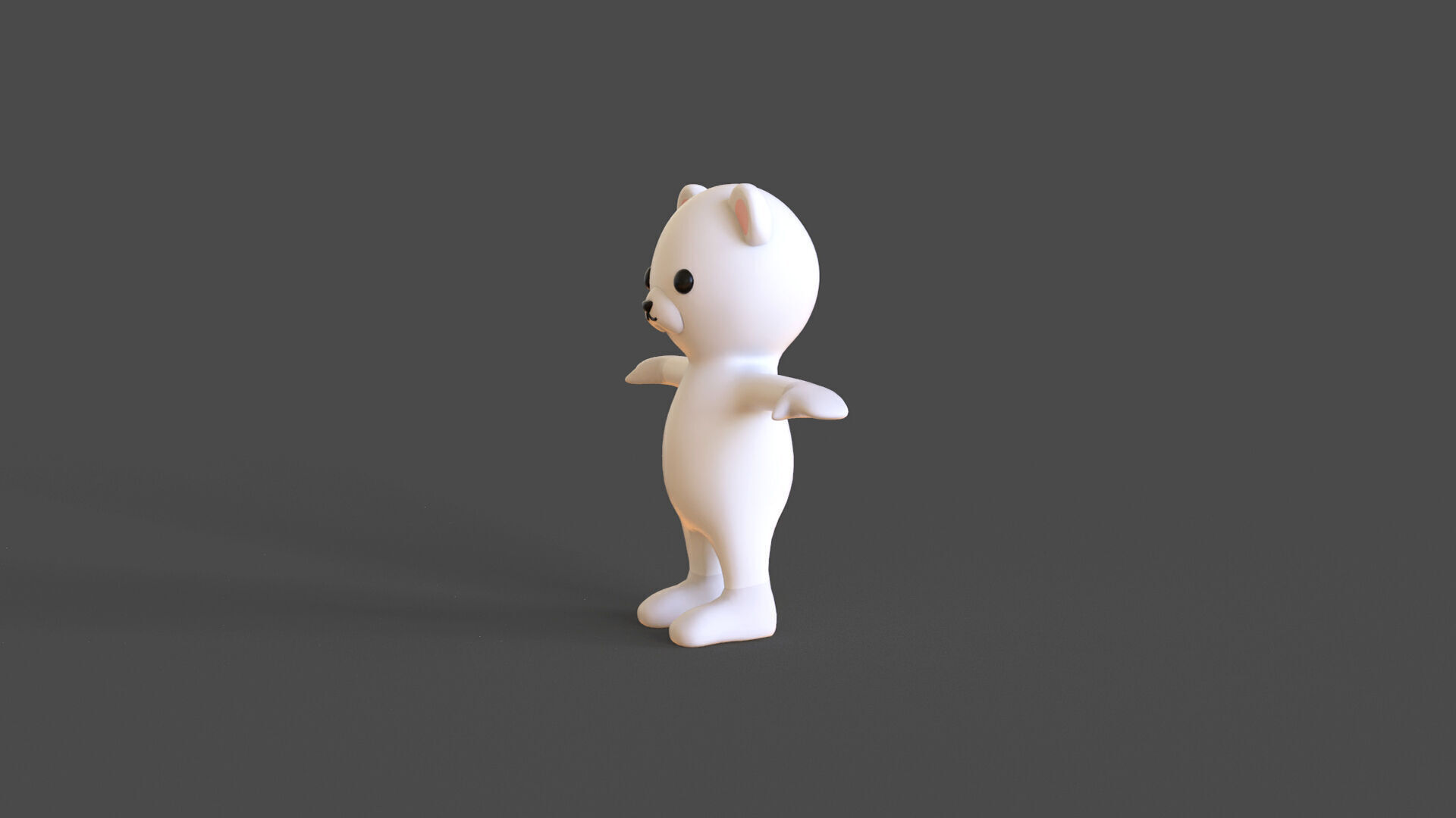 Low-Poly  White Bear Low-poly 3D model_2