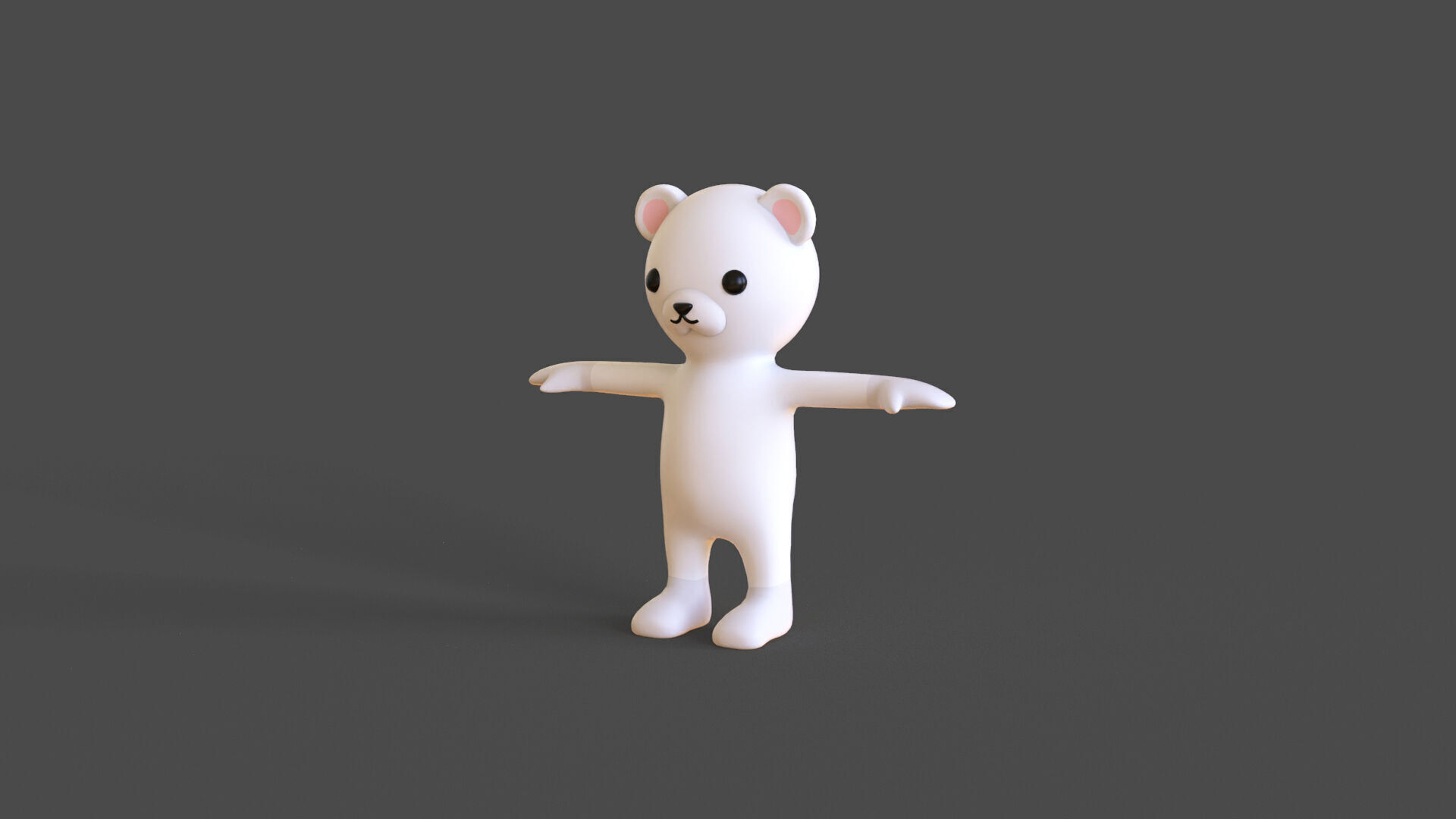 Low-Poly  White Bear Low-poly 3D model_1