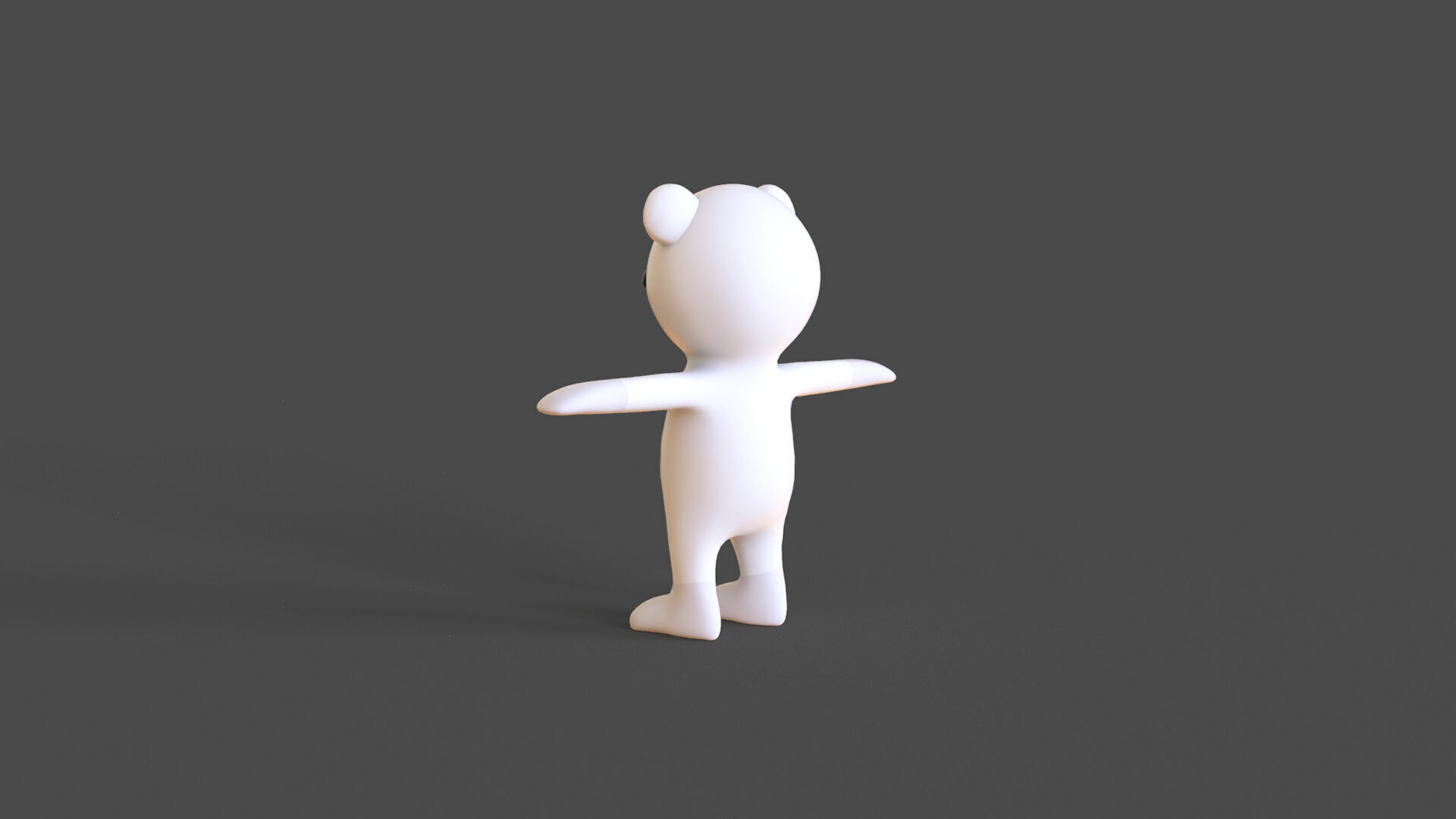 Low-Poly  White Bear Low-poly 3D model_3