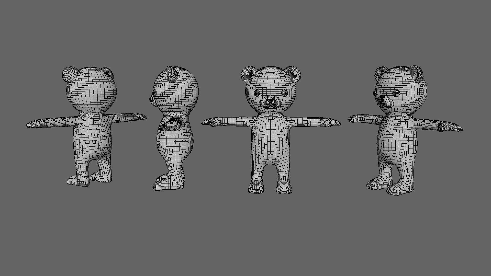 Low-Poly  White Bear Low-poly 3D model_6