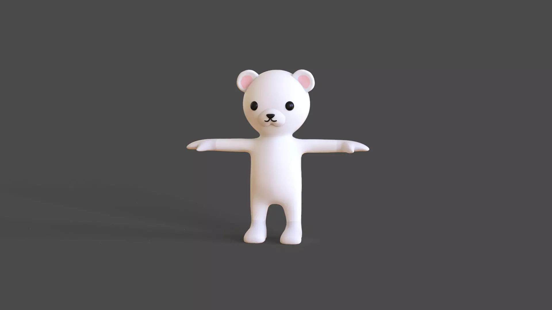 Low-Poly  White Bear Low-poly 3D model_0