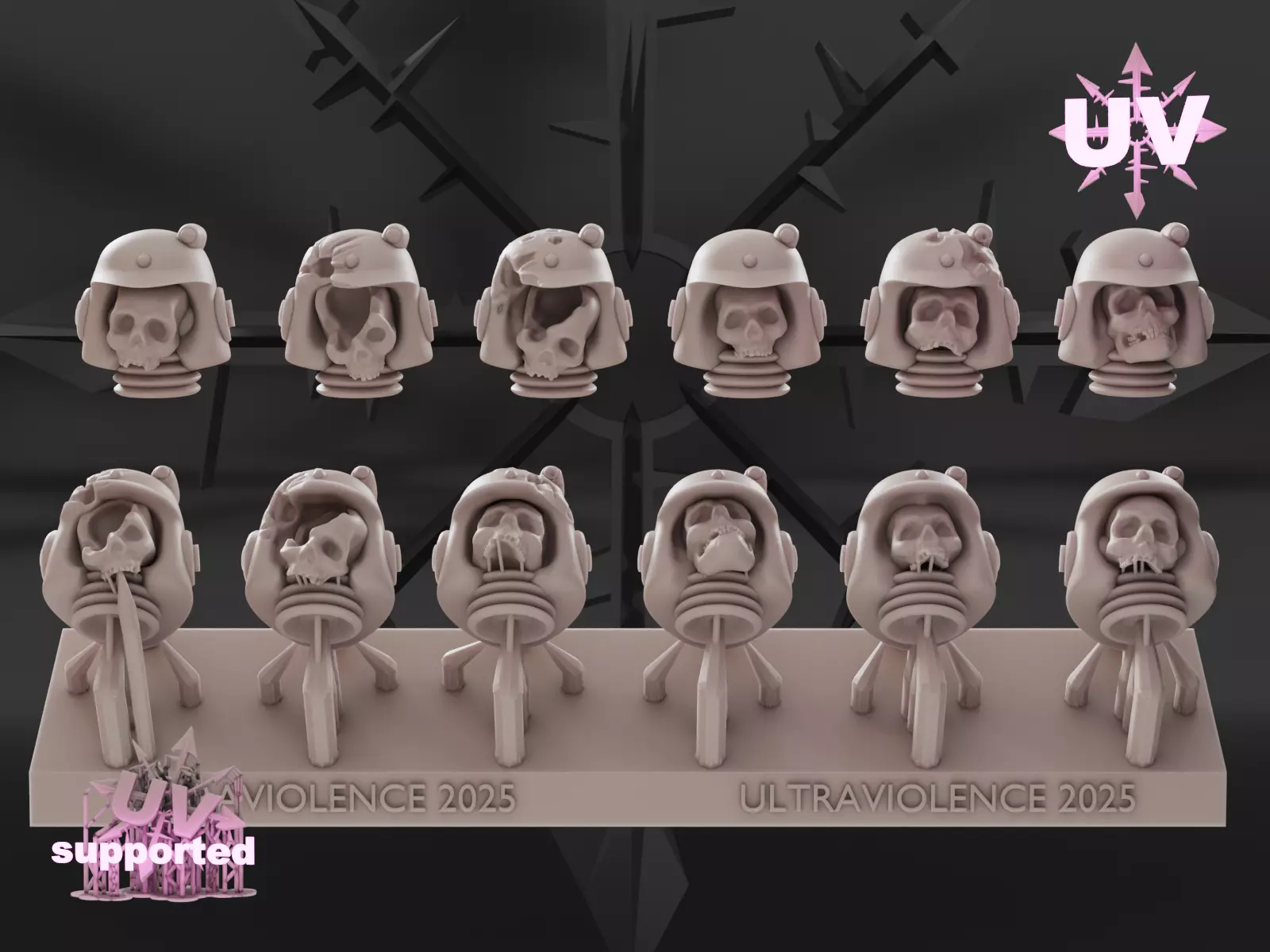 beak helmets trophy skulls 3D print model_0