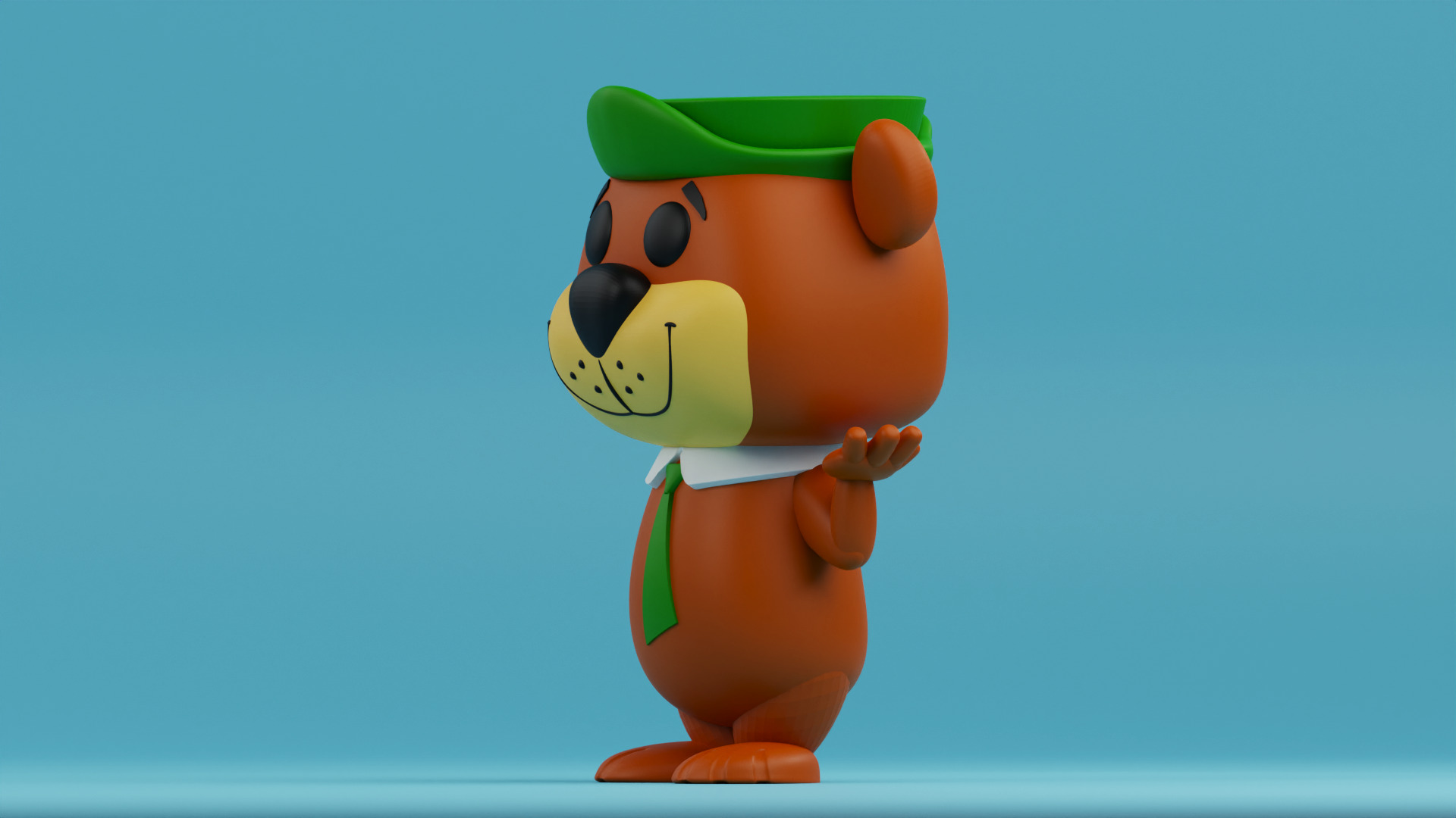 Yogi Bear funko pop from The Huckleberry Hound Show 3D print model_3