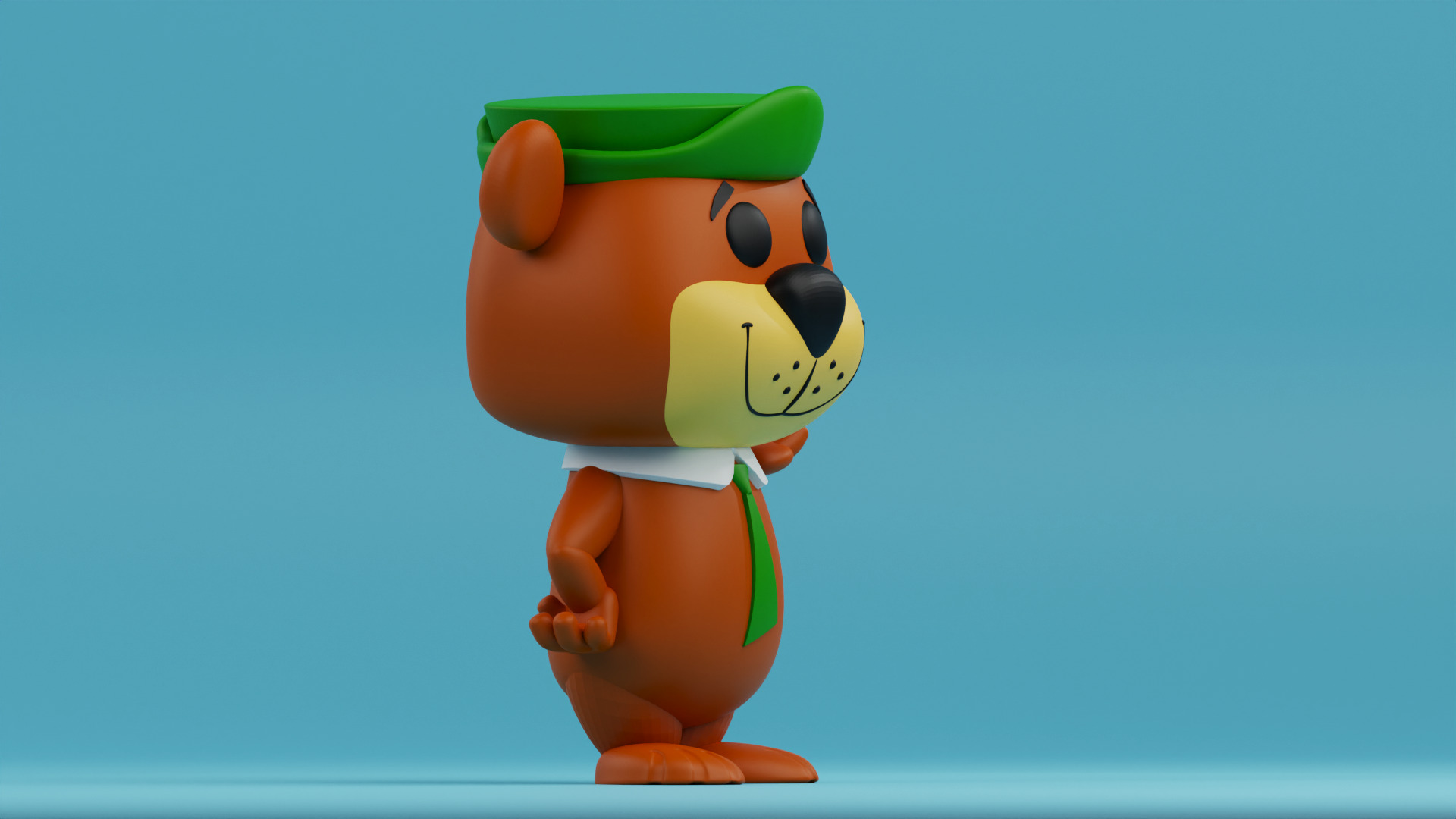 Yogi Bear funko pop from The Huckleberry Hound Show 3D print model_6
