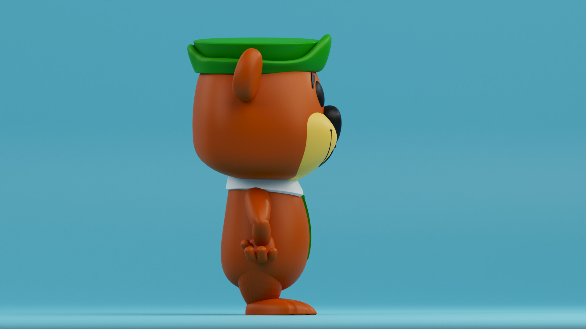 Yogi Bear funko pop from The Huckleberry Hound Show 3D print model_7