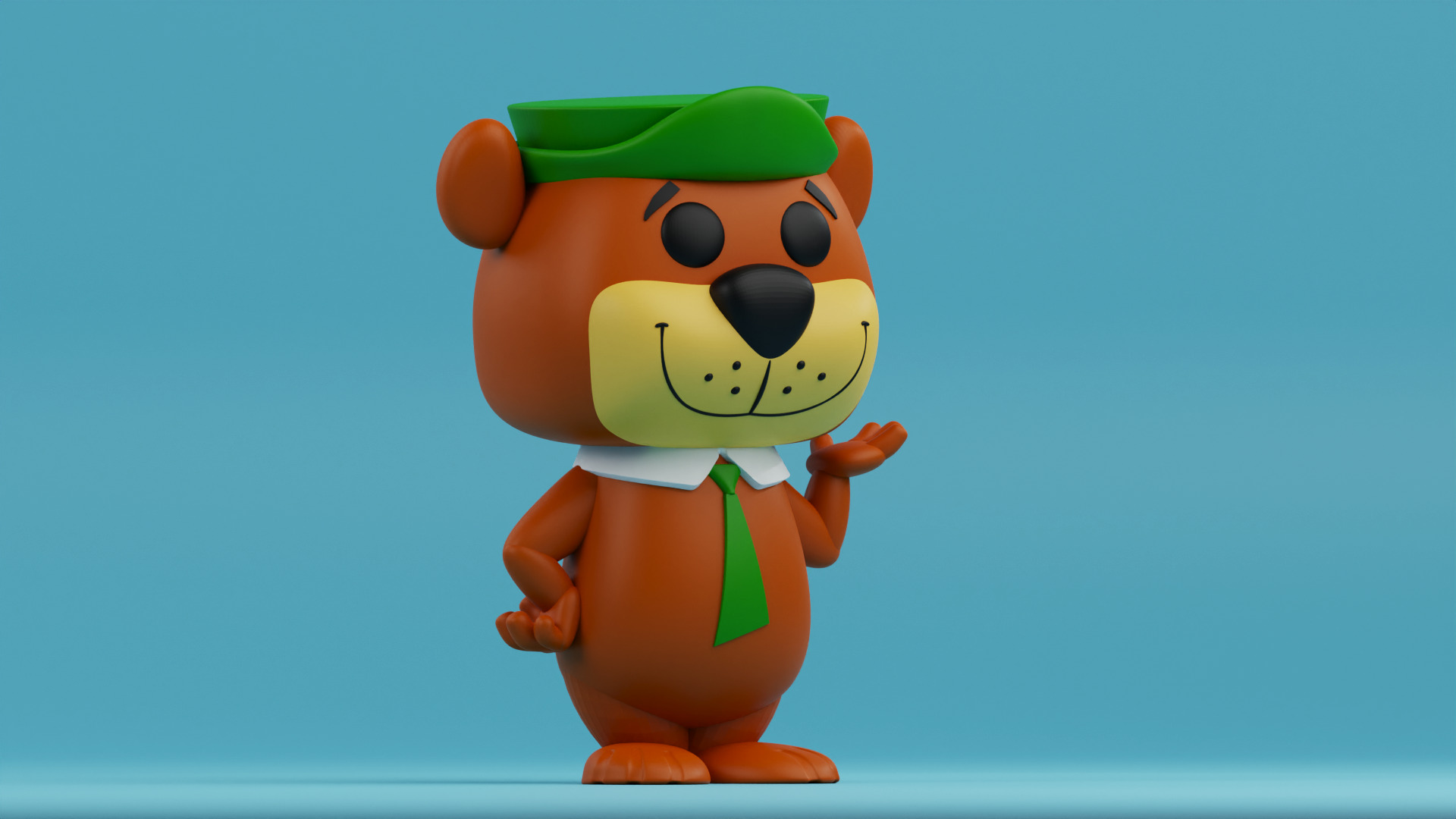 Yogi Bear funko pop from The Huckleberry Hound Show 3D print model_5