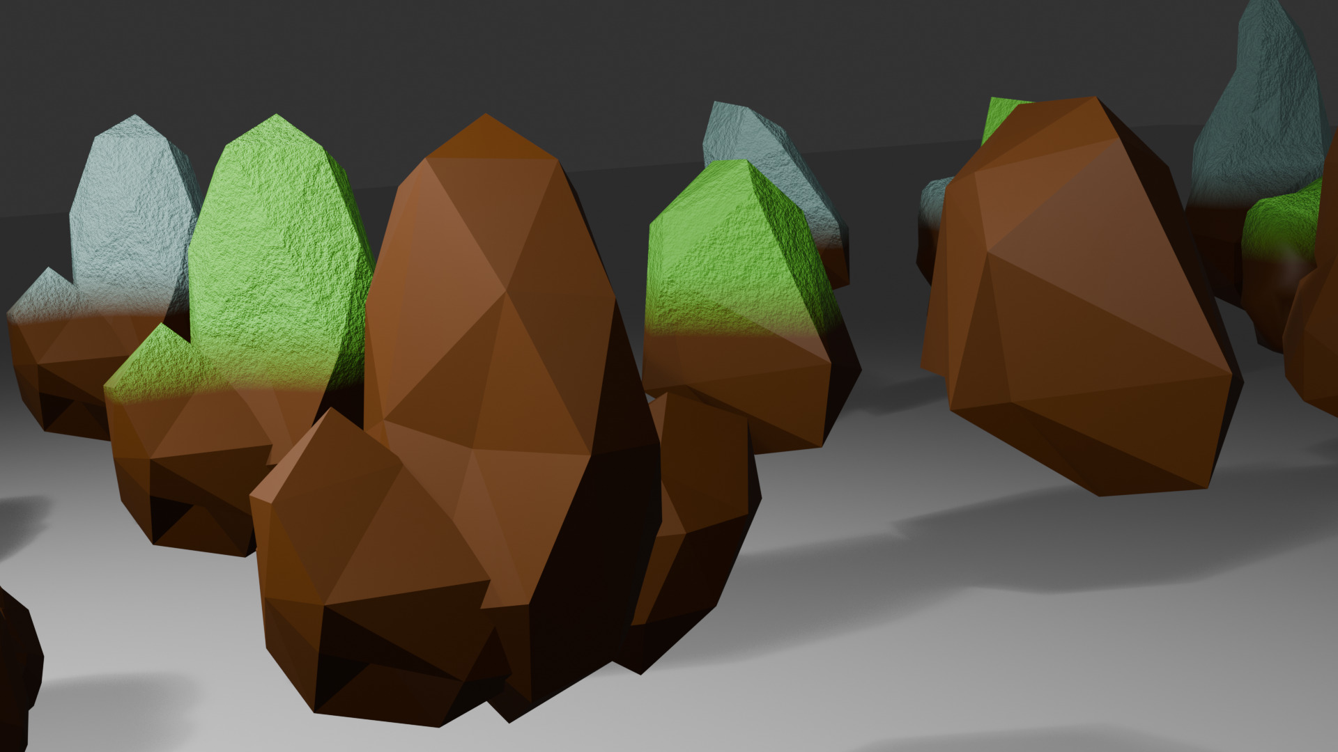Stylized Low Poly Rock Pack 35 Variations Low-poly 3D model_5