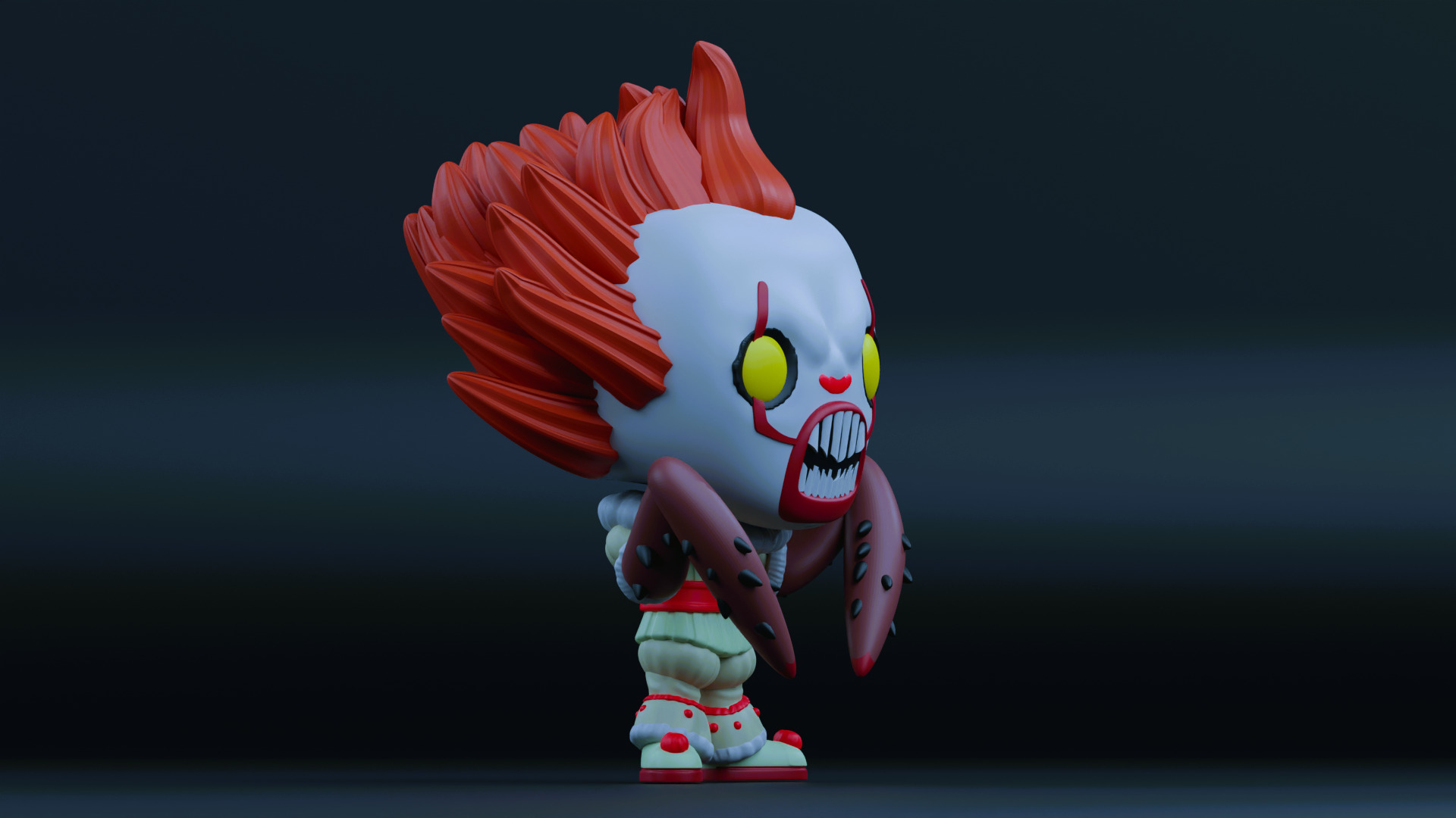 pennywise with spider legs funko pop 3D print model_8
