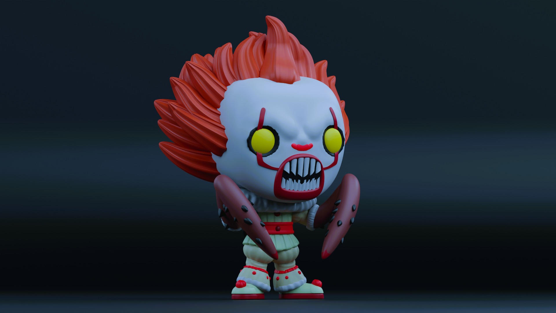pennywise with spider legs funko pop 3D print model_7